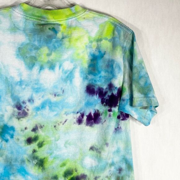 Eminem‎ Small T Shirt Handmade Tie Dye Short Sleeve Green Blue Tee Rapper 1507 - Picture 8 of 11